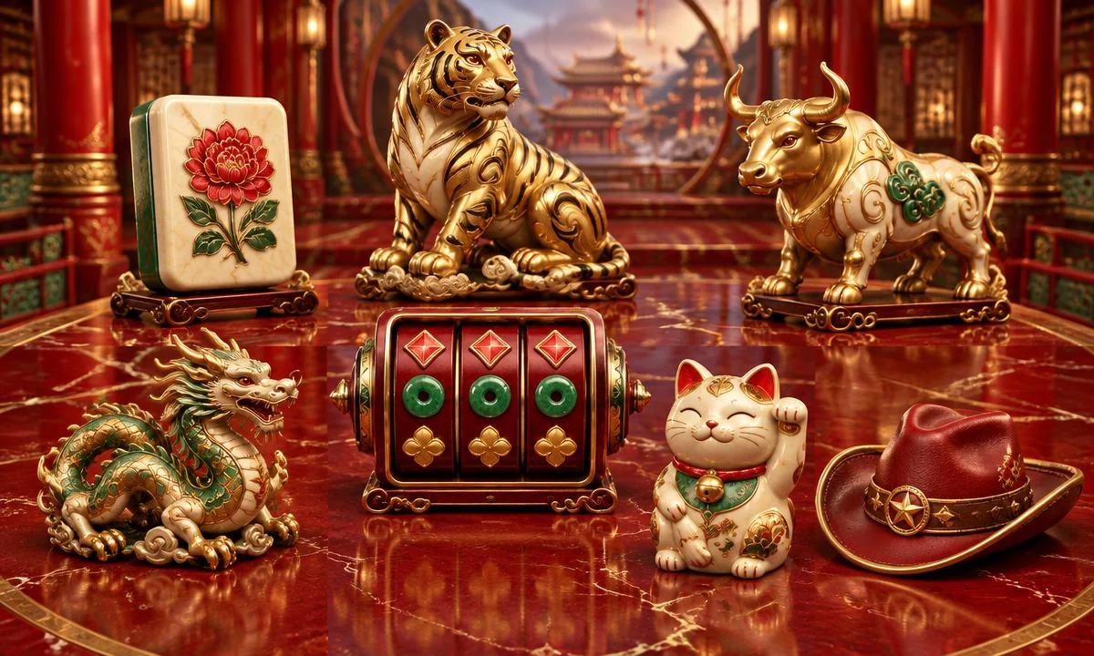 ภาพประกอบสล็อต PG และ PG Slot กับธีมเกมตัวอย่าง 6 รูปแบบจาก PG Soft
