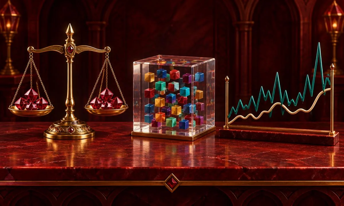 ภาพแนวคิด RTP, RNG และ Volatility แสดงค่าเฉลี่ย การสุ่ม และความผันผวนของเกมสล็อต